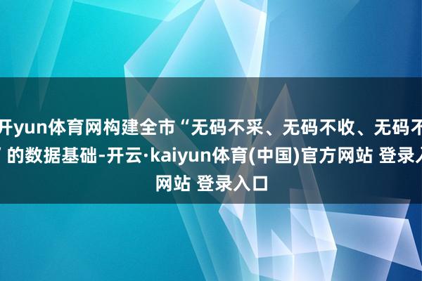 开yun体育网构建全市“无码不采、无码不收、无码不付”的数据基础-开云·kaiyun体育(中国)官方网站 登录入口