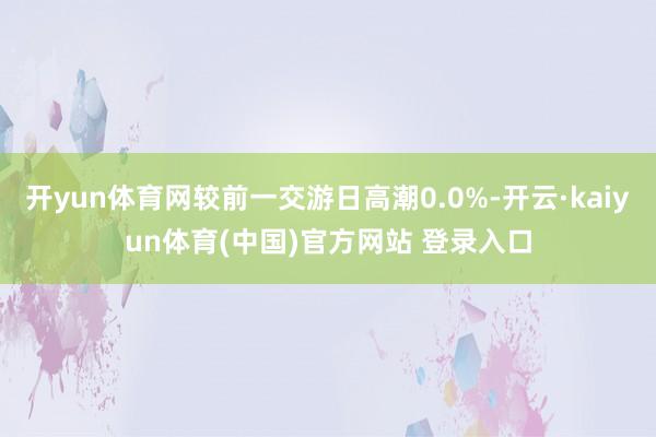 开yun体育网较前一交游日高潮0.0%-开云·kaiyun体育(中国)官方网站 登录入口