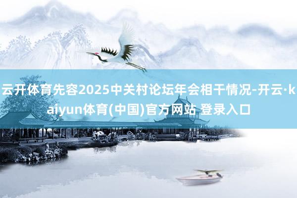云开体育先容2025中关村论坛年会相干情况-开云·kaiyun体育(中国)官方网站 登录入口