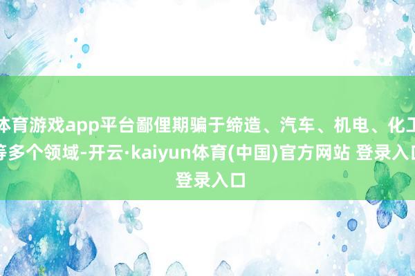 体育游戏app平台鄙俚期骗于缔造、汽车、机电、化工等多个领域-开云·kaiyun体育(中国)官方网站 登录入口