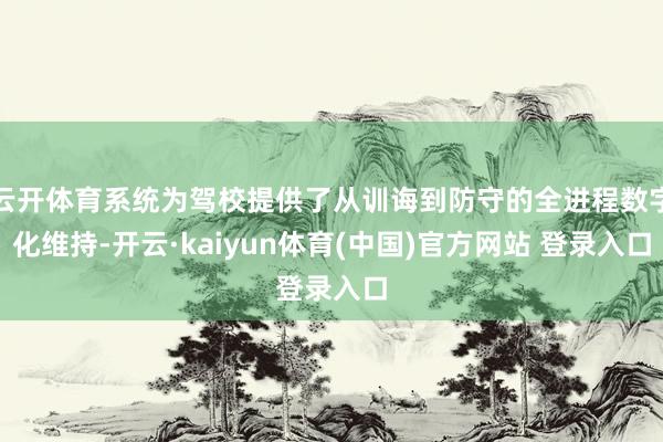 云开体育系统为驾校提供了从训诲到防守的全进程数字化维持-开云·kaiyun体育(中国)官方网站 登录入口
