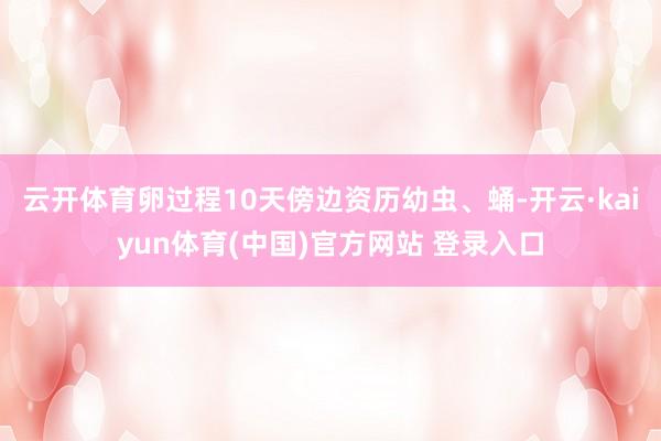 云开体育卵过程10天傍边资历幼虫、蛹-开云·kaiyun体育(中国)官方网站 登录入口