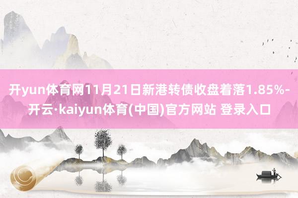 开yun体育网11月21日新港转债收盘着落1.85%-开云·kaiyun体育(中国)官方网站 登录入口