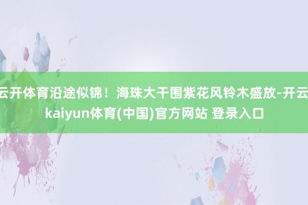 云开体育沿途似锦！海珠大干围紫花风铃木盛放-开云·kaiyun体育(中国)官方网站 登录入口